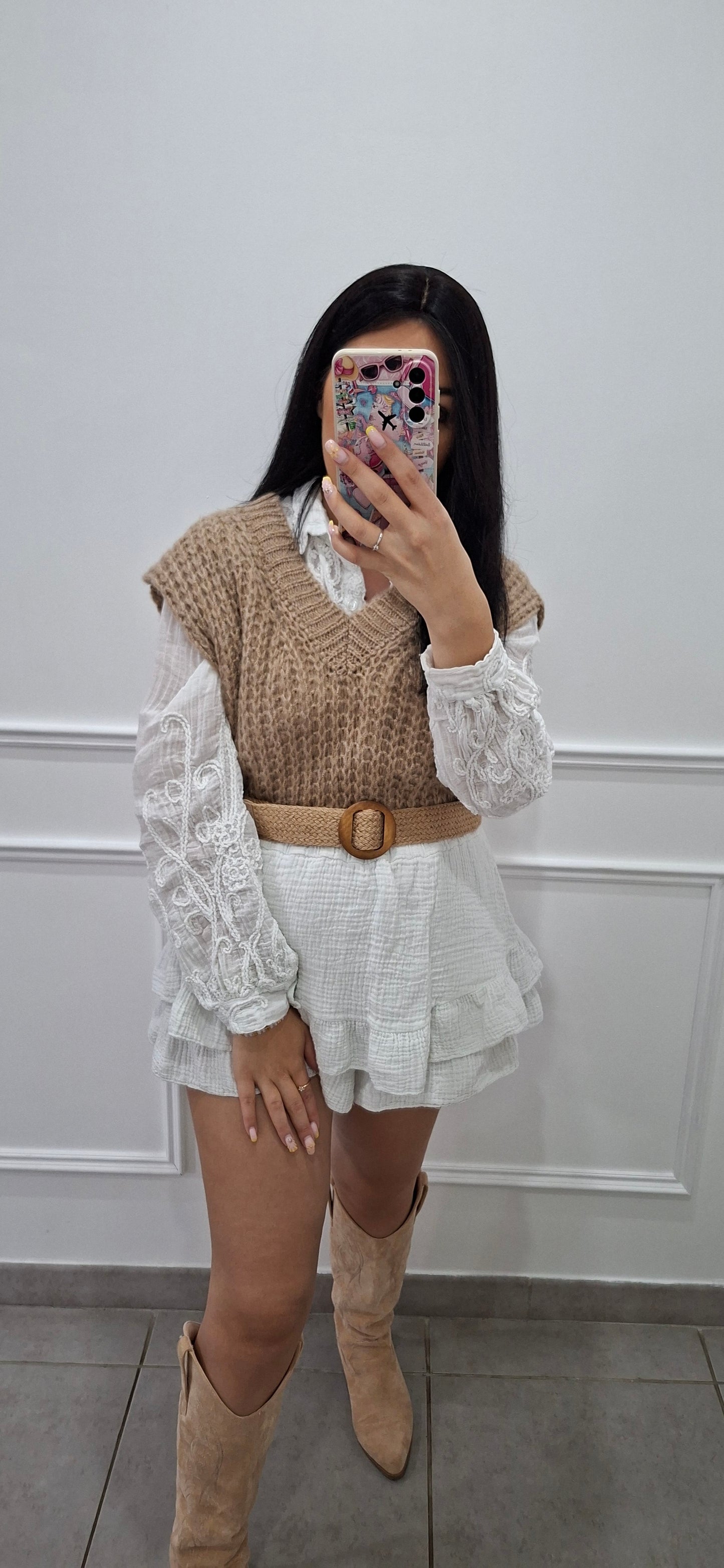 Pull sans manches Maille