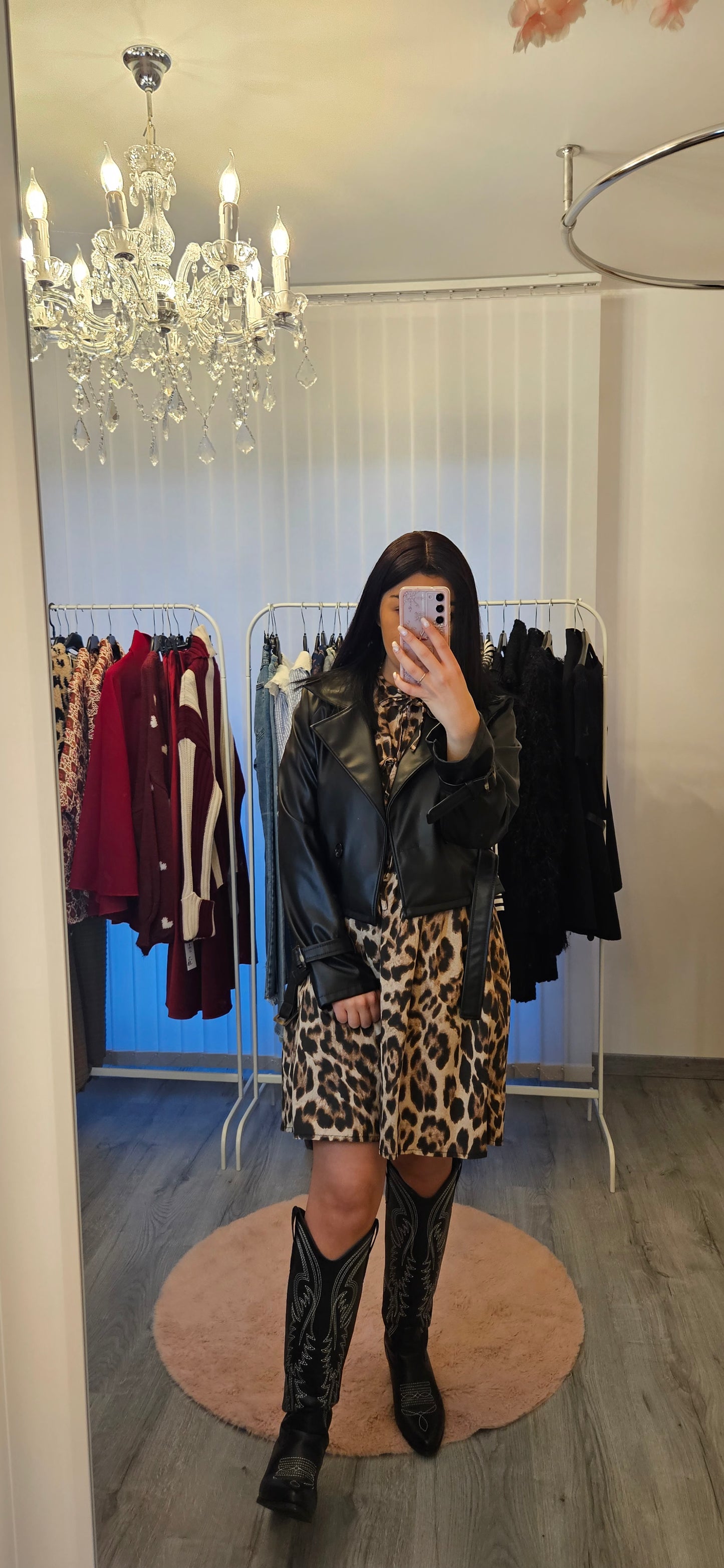 Veste Barbara Femme – Simili cuir ceinturé