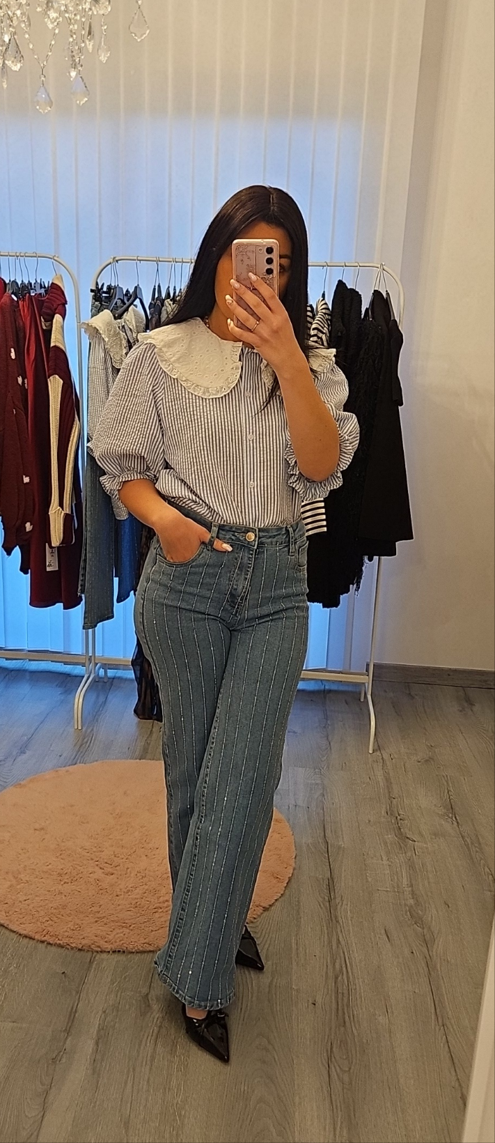 Blouse Tina Femme – Col Claudine & coupe fluide