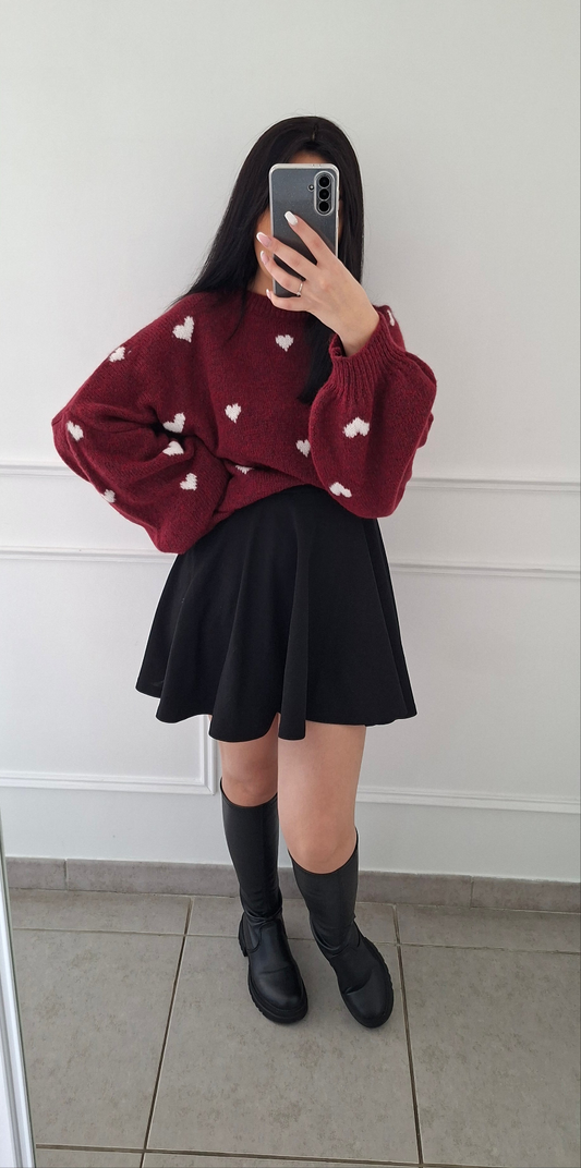 Pull Coeur Femme – Motif cœur tendance