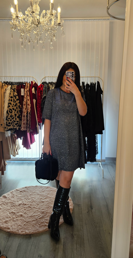 Robe Dona Femme – T-shirt à paillettes chic