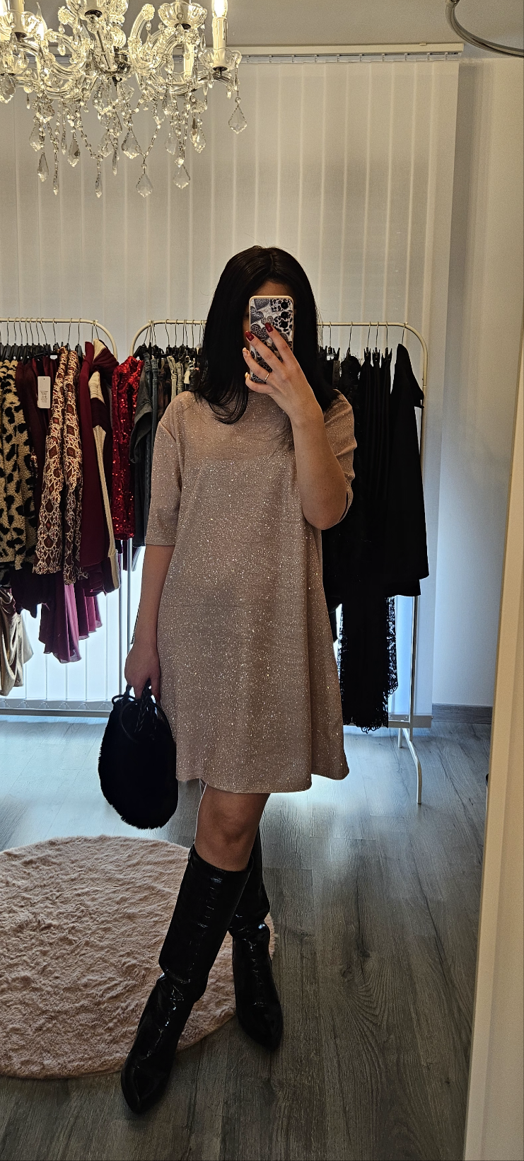 Robe Dona Femme – T-shirt à paillettes chic