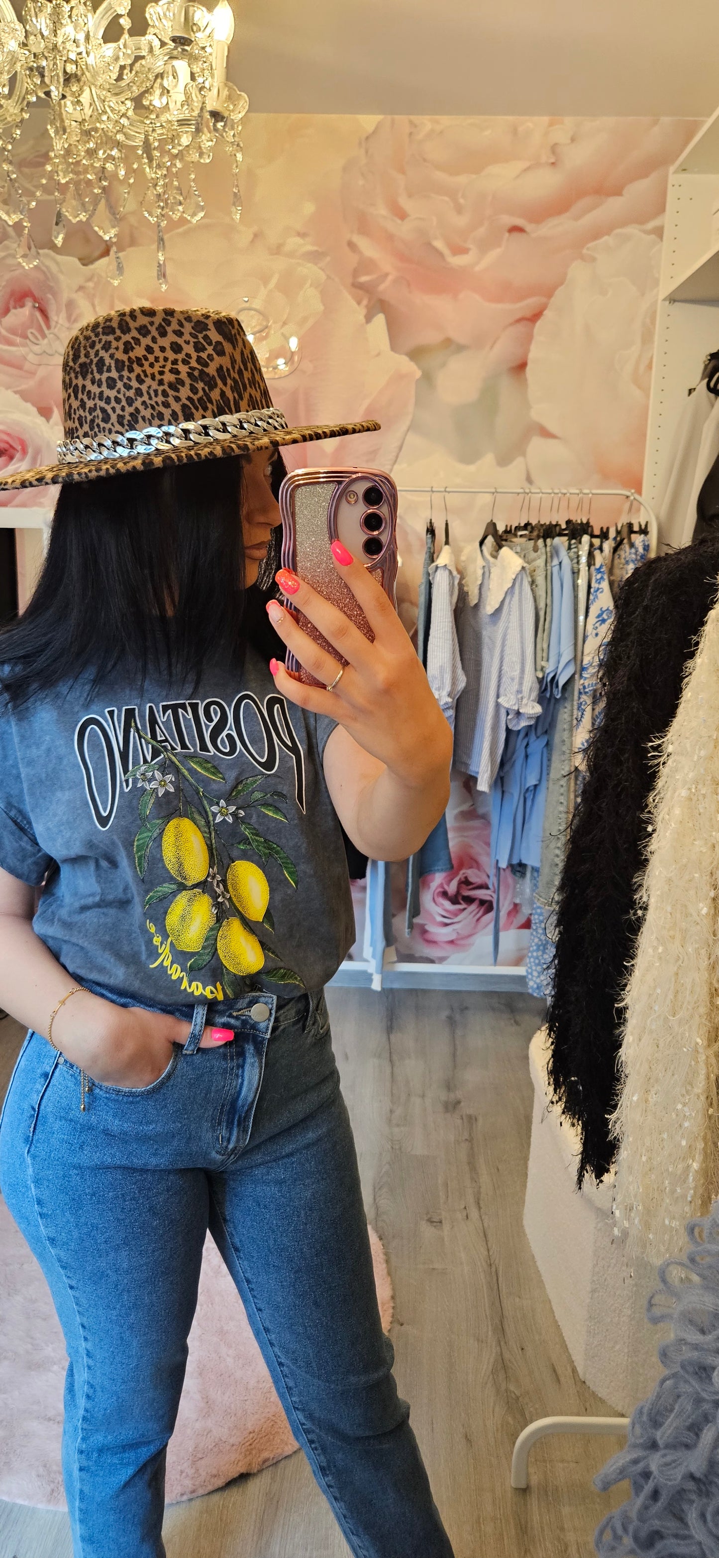 Top Citron Femme – Motif imprimé & coupe fluide